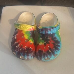 CROCS Kids Colorful Tie-Dye Clogs